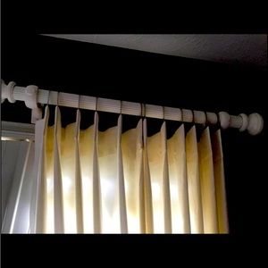 Cream stationary drapery panels